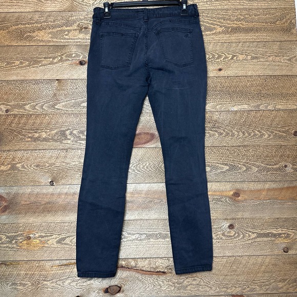 DL1961 Haven Coated Denim Leggings Asphalt Skinny Raw Edge Hem Size 31 - Picture 4 of 7